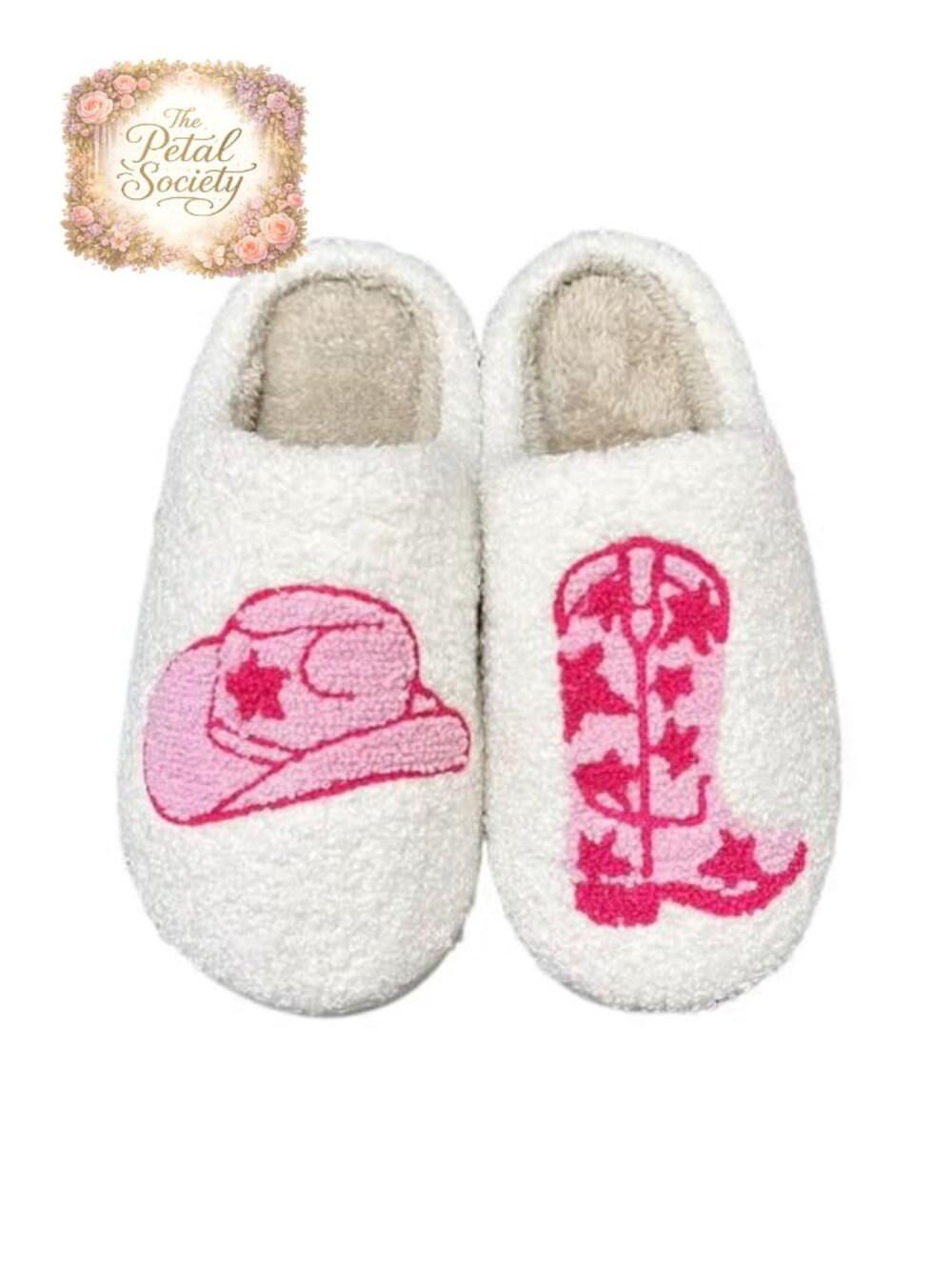 Memory Foam Slippers Retro Cowboy Hat Boot Slip On House Shoes
